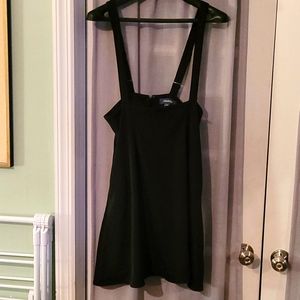 Black Modcloth suspender skirt with pockets size Medium